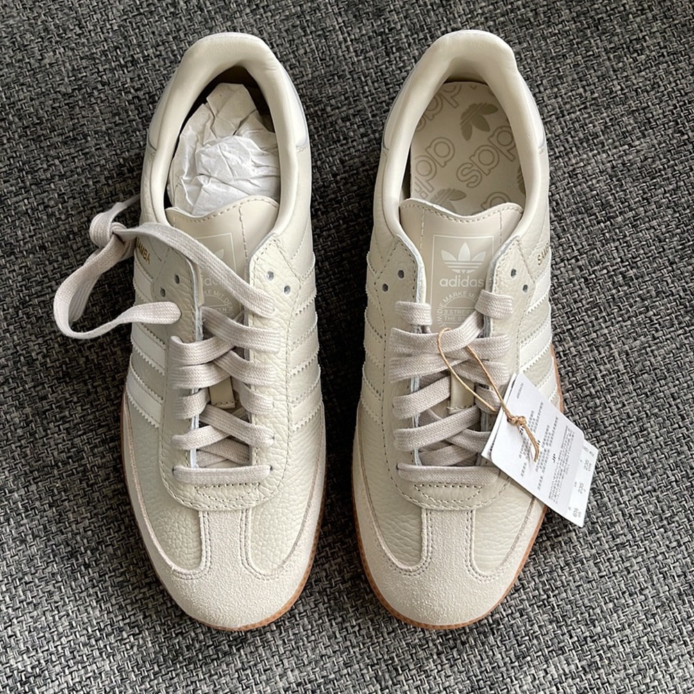 Adidas sambas - aluminum beige sizes 6, 6.5 - BNIB from Aritzia